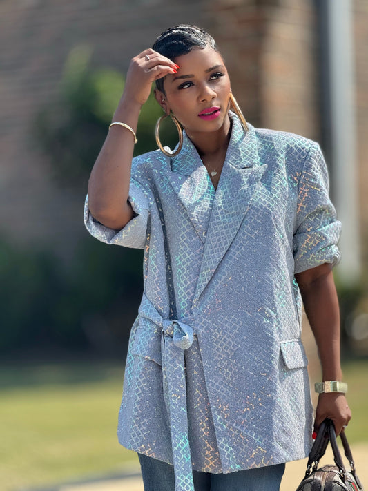 YAS EDIT Icon Sequin Blazer (Available XL)