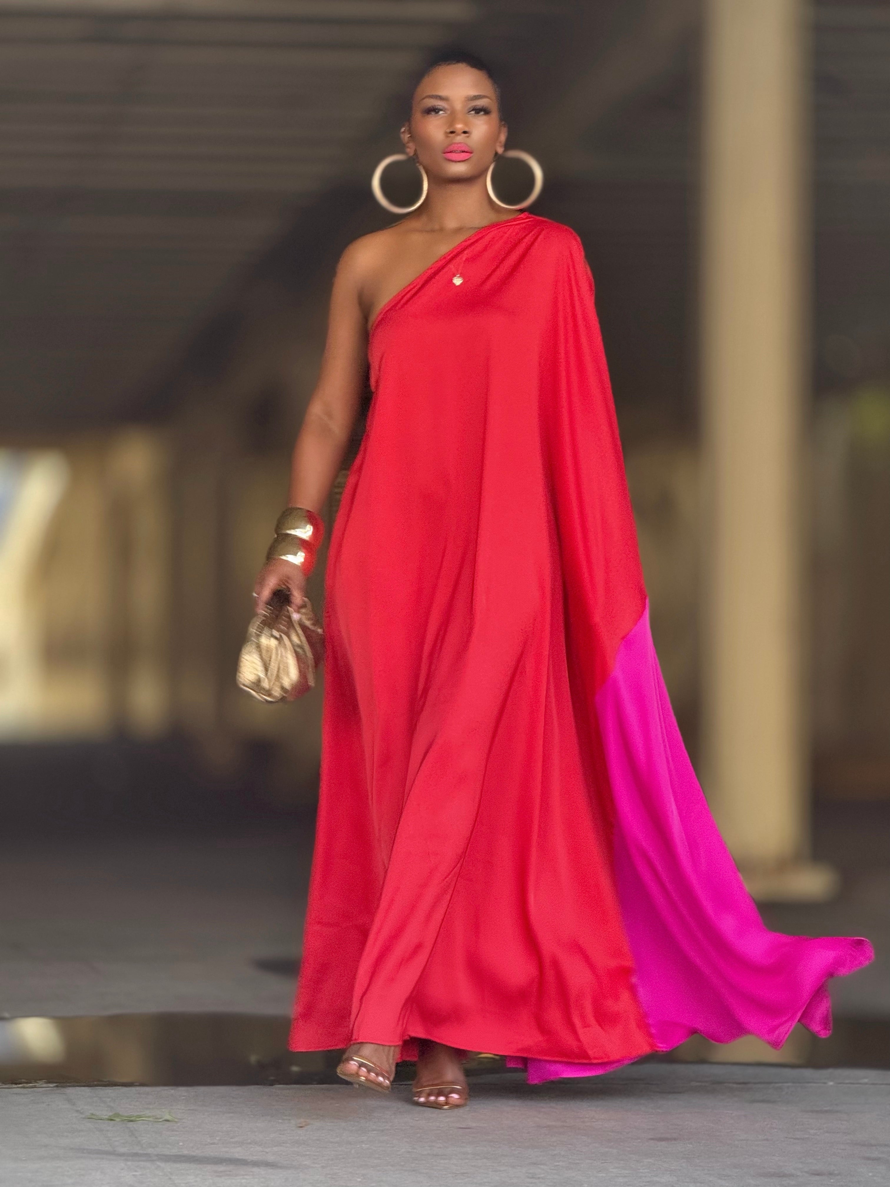 YAS EDIT Ari Color Block Gown (Available in XL) – Young at Style