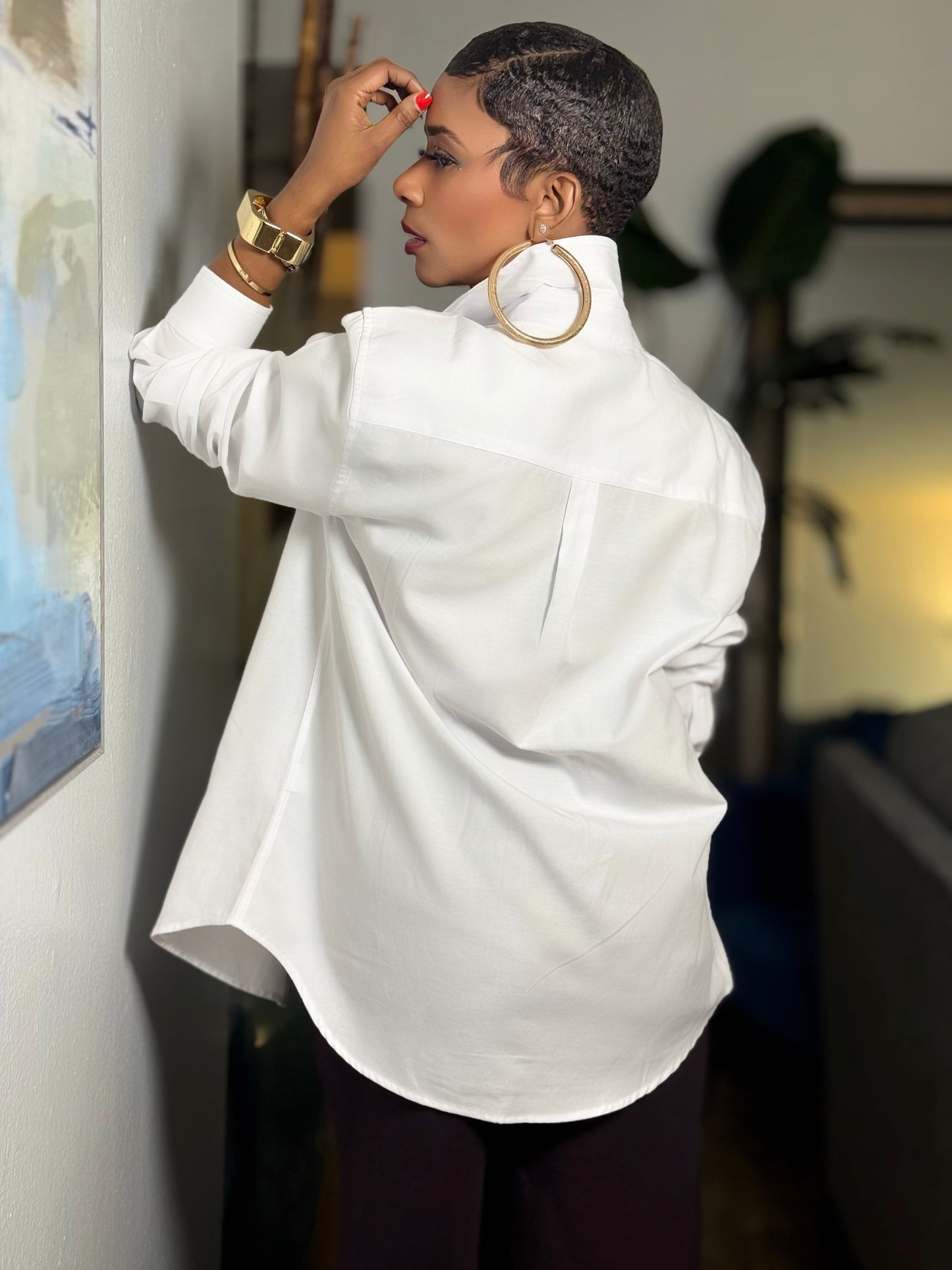 Ravenna White Classic Top (Available in 3X)