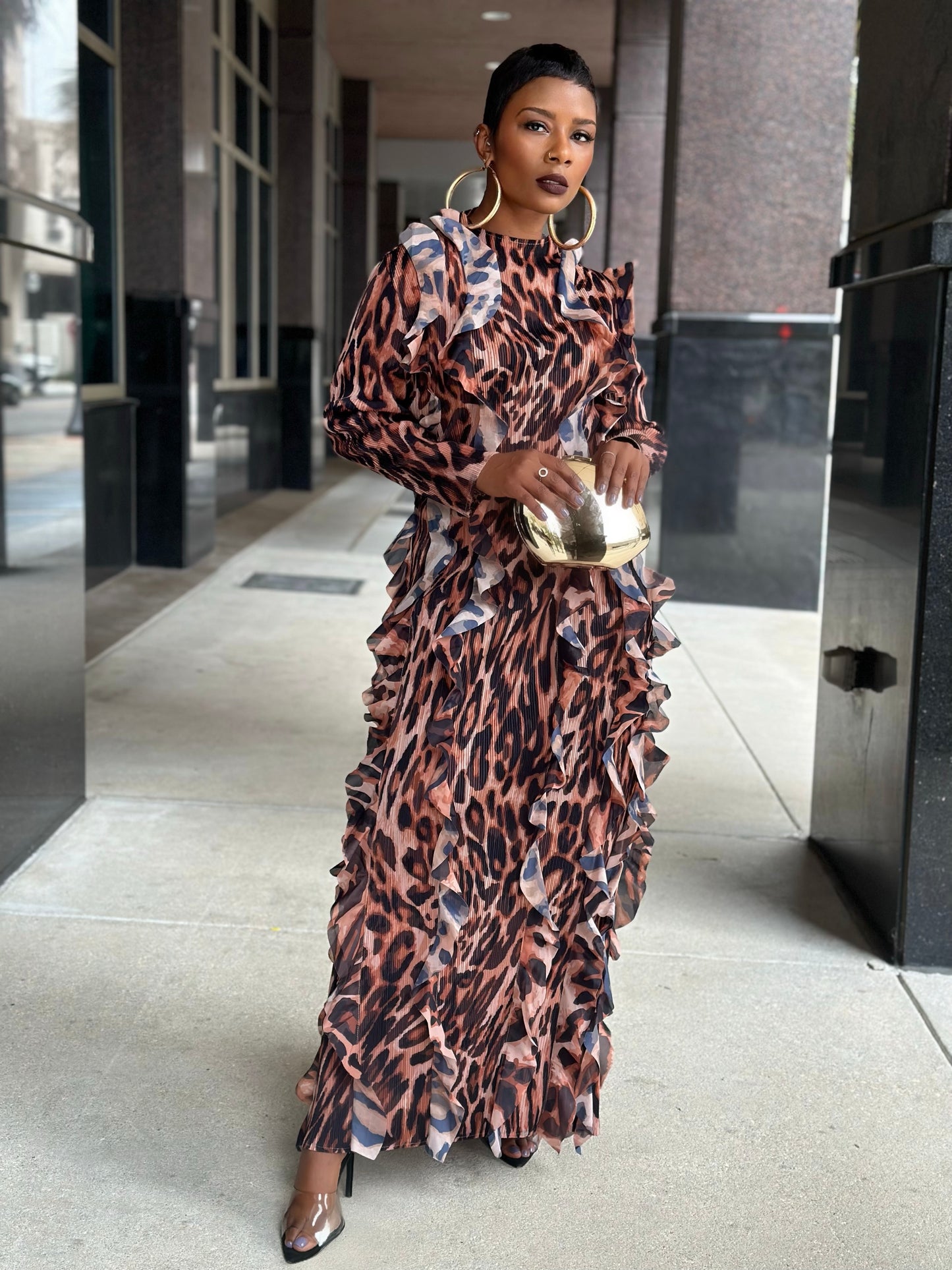 Leopard Print Hera Dress (One size up to 16)