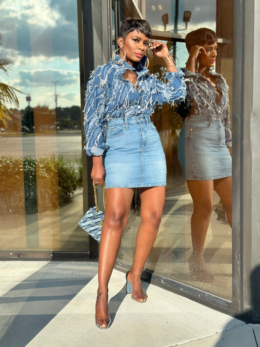 Distressed Denim Shirt