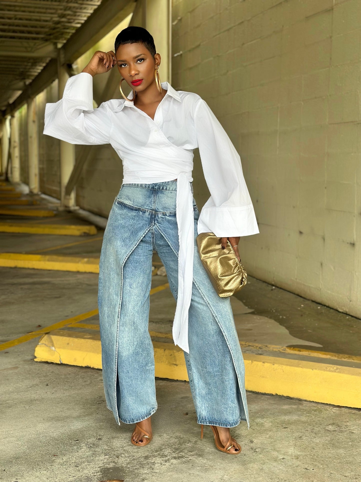 YAS Layered Denim