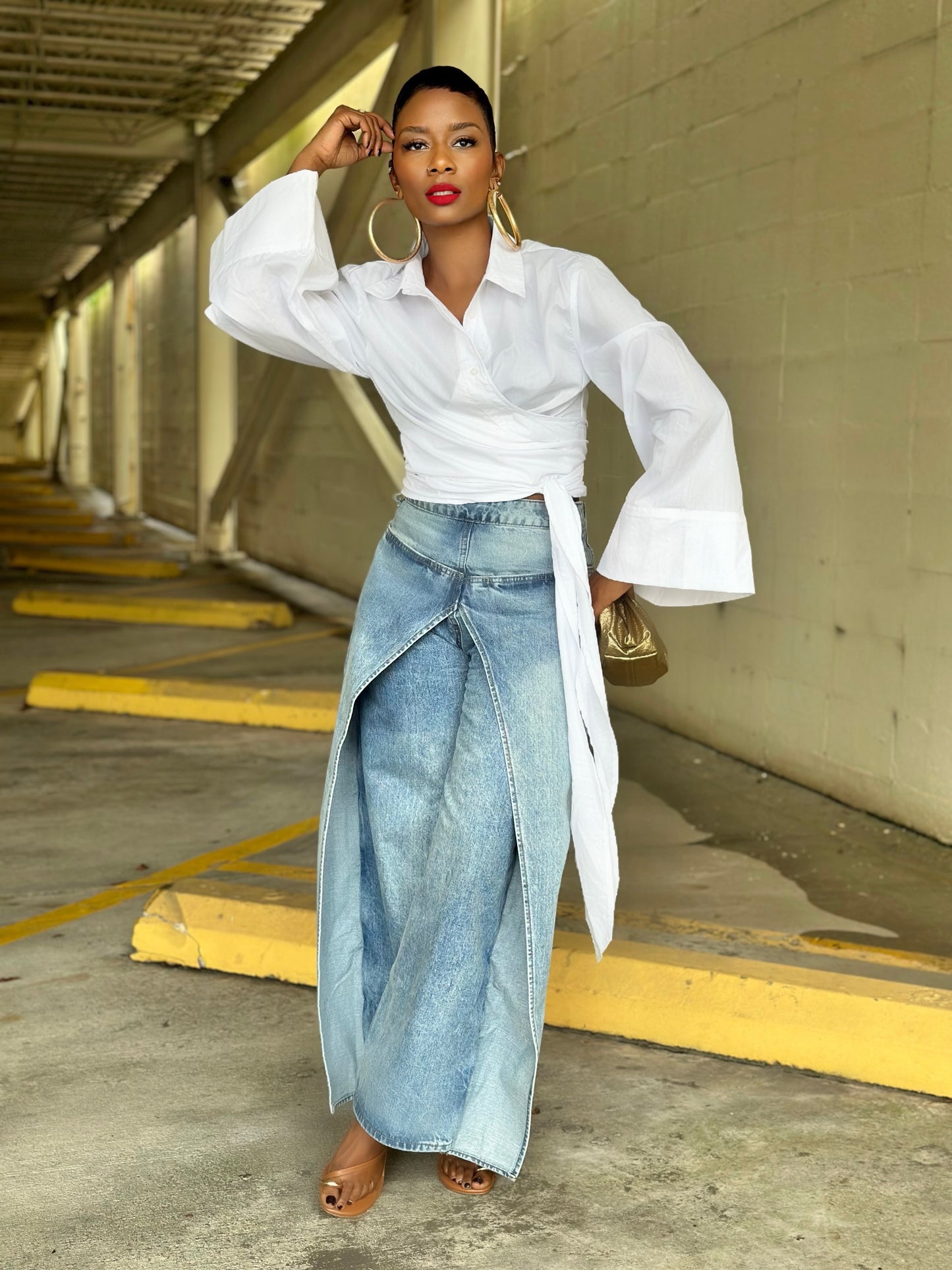 YAS Layered Denim