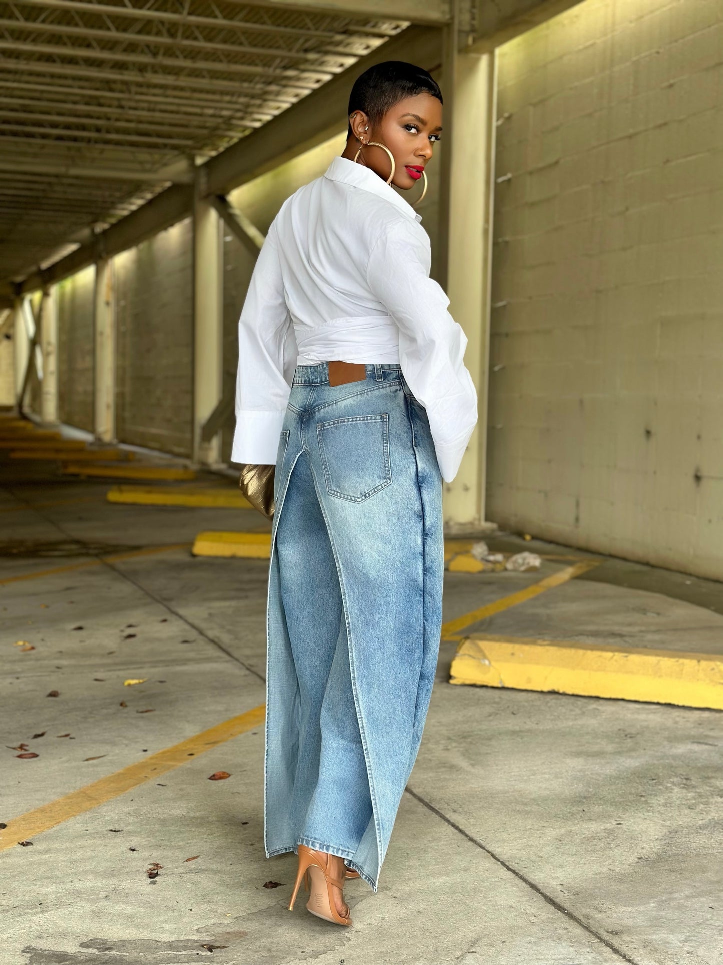 YAS Layered Denim