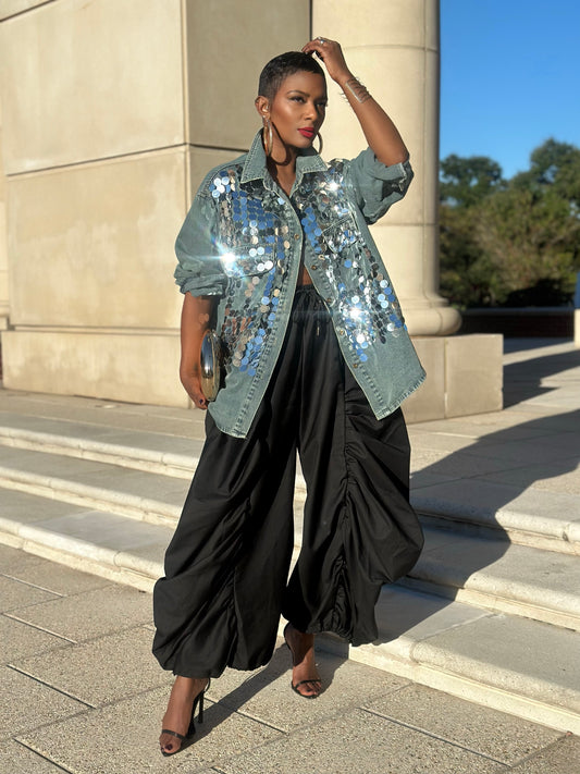 Berkane Denim Top (One size up to a 12/14)