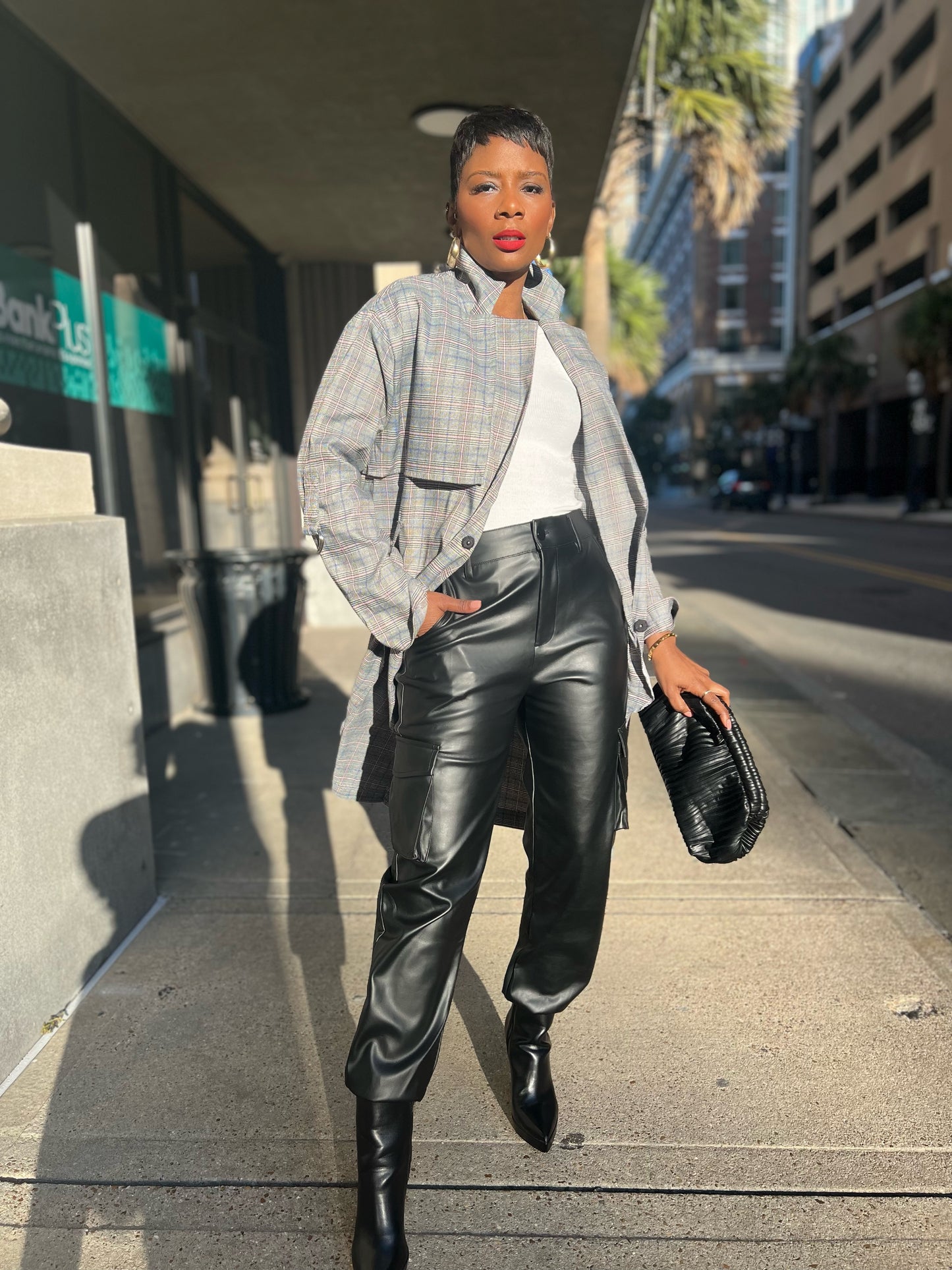 Calais Plaid Trench