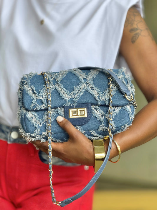 Manhattan Denim Clutch