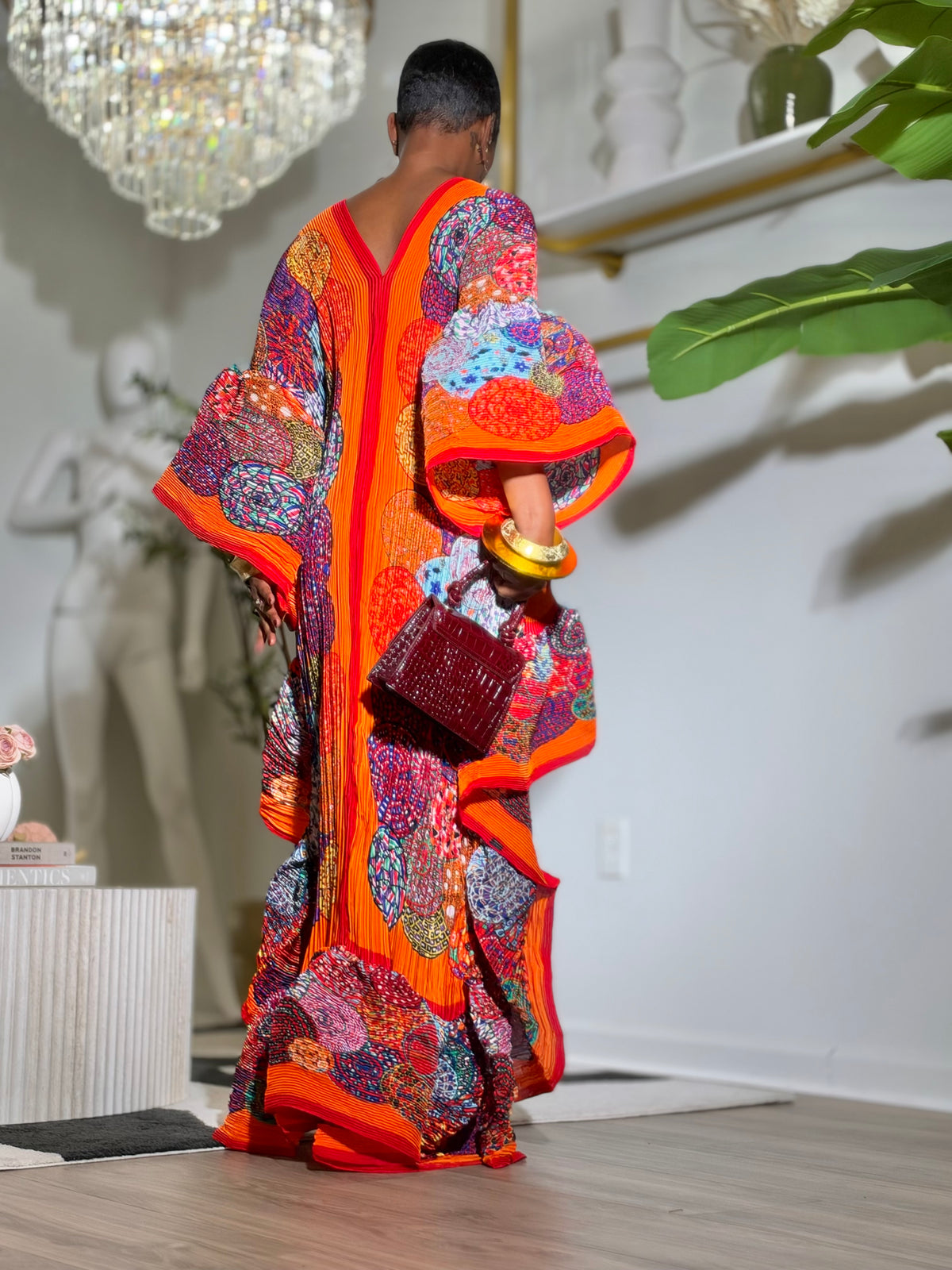 YAS EDIT Dalian Vibrant Orange Tunic (One size up to 14)